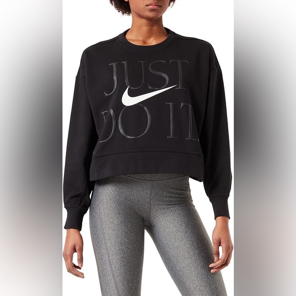 Nike Women's Black 'Just Do It' Sweatshirt - Picture 2 of 6
